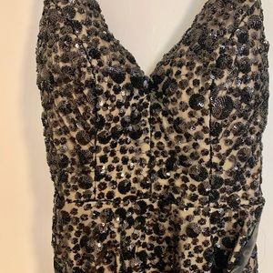 Black sequins and lace dress size 3
